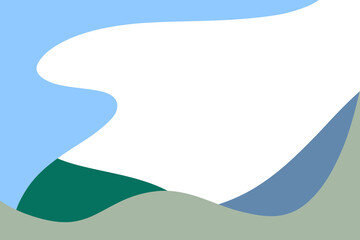 Combination of green and blue wavy lines for aesthetic background