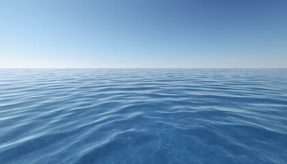 Calm Ocean, Blue Water Surface