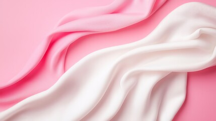 Fototapeta premium Aesthetic plain white t-shirt, soft folds, pastel-toned backdrop, high-resolution details, minimalistic composition