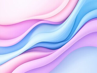 Fototapeta premium Soft pastel waves blending seamlessly in a serene abstract background