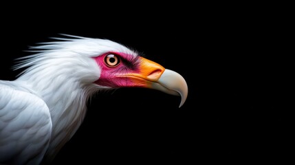 Obraz premium Majestic White Headed Vulture Portrait Intense Gaze Cinematic Wildlife Photography