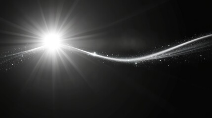 Shine shiny lens spotlight, sunlight spark sun rays, ray twirl vector wave, effect light sparkle line