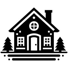Home icon on a white background