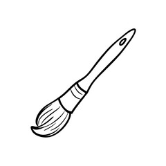 Brush coloring page line art 