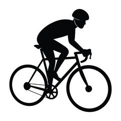 Silhouette of a Person Cycling on a Fixed Gear Bike in Urban Setting