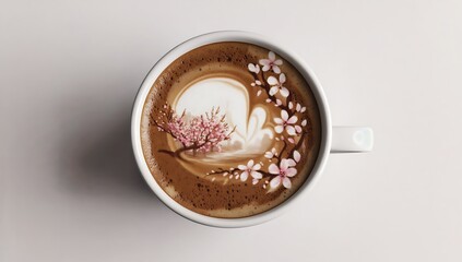 Cherry Blossom Latte Art