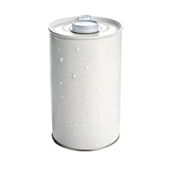 Blank big cold aluminum beer can with drops, 500 ml