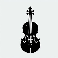 Fototapeta premium Violin Silhouette Classic String Instrument Icon