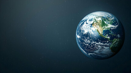 Obraz premium Pixelated Earth From Space With Stars in Dark Blue Night Sky Depicting Global Perspective