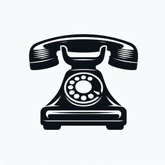 Vintage Rotary Dial Phone Icon