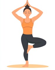 Man engages in tree pose on a yoga mat to cultivate mindfulness and inner peace via intentional movement