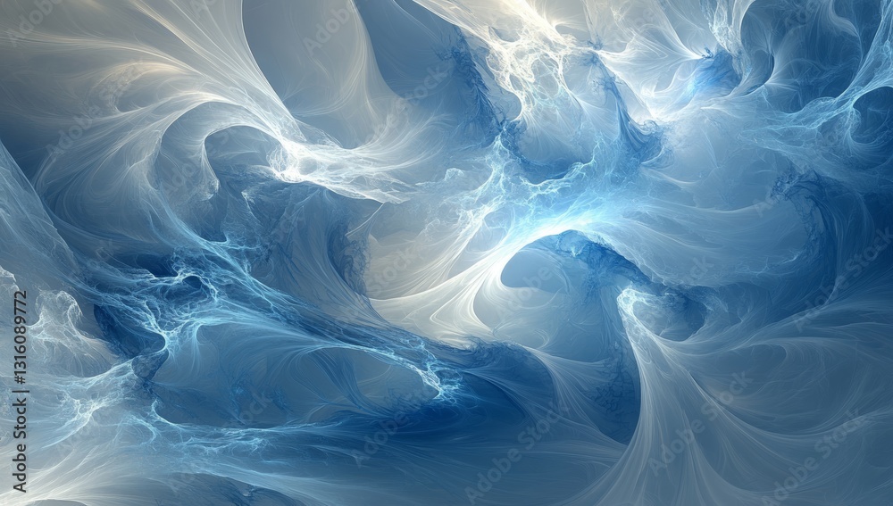 Wall mural abstract swirling blue white and gray texture background perfect for website banner or digital art p