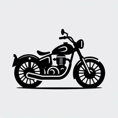 Obraz premium Vintage Motorcycle Bold Silhouette Design