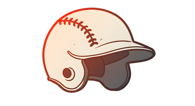 recommend clip art: Cartoon Baseball Helmet Illustration