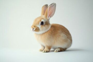 Obraz premium Quality rabbit photo, isolated on white, suitable for natural-themed designs.