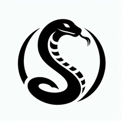 Fototapeta premium Cobra in a Circle Symbol