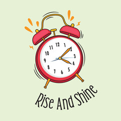 Alarm clock ringing vector