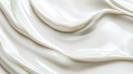 Obraz premium Ultra-Photorealistic Close-Up of Creamy White Lotion Drop on White Background