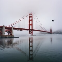 Obraz premium Golden Gate Bridge in Fog