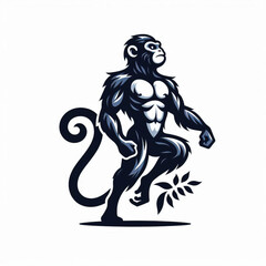 Obraz premium black and white monkey