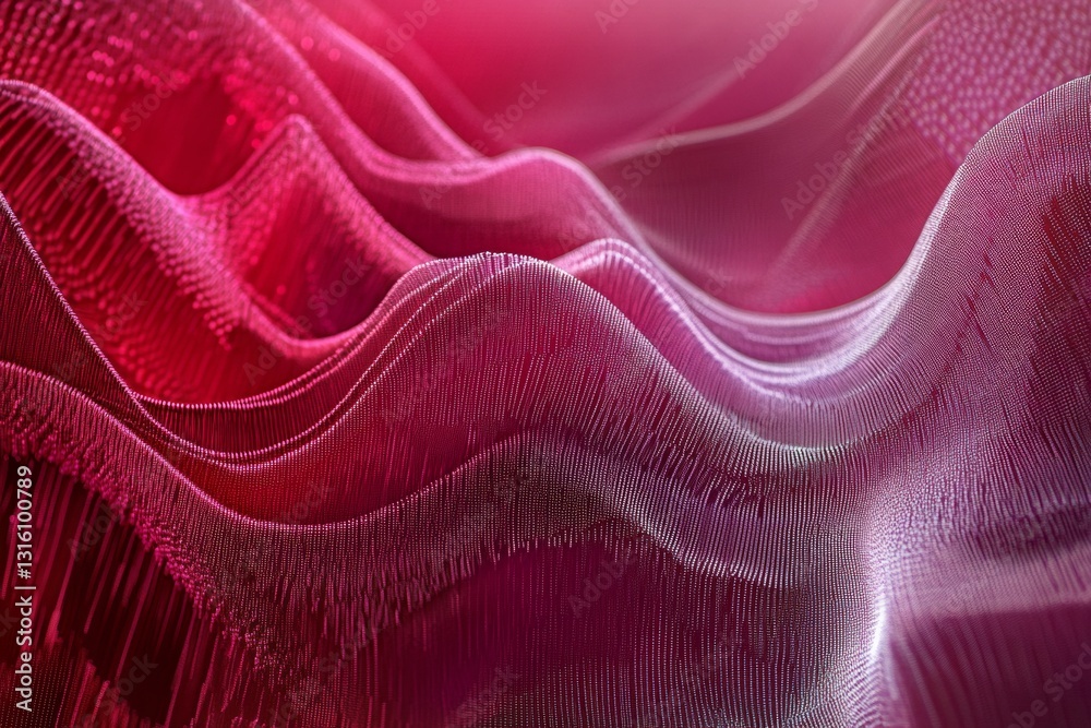 Poster this captivating image features abstract red waves that undulate gracefully, creating a sense of mov