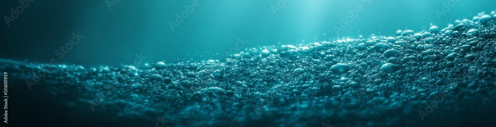 Canvas Prints teal underwater bubbles abstract background perfect for relaxation and tranquility concept backgroun