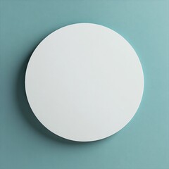 Minimalist Composition of a White Circle on a Textured Teal Background Emphasizing Simplicity and Clean Aesthetic for Modern Design Projects