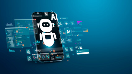 AI Artificial Intelligence technology for data analysis, research, planning, and work generate. AI...