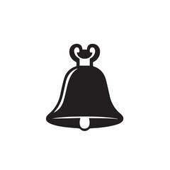 Bell Flat Black and White icon Design Minimal on white background	