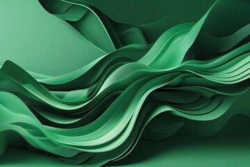 Stunning Abstract Green Wave Background for Contemporary Presentation Designs