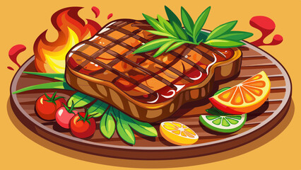 freshly grilled steak