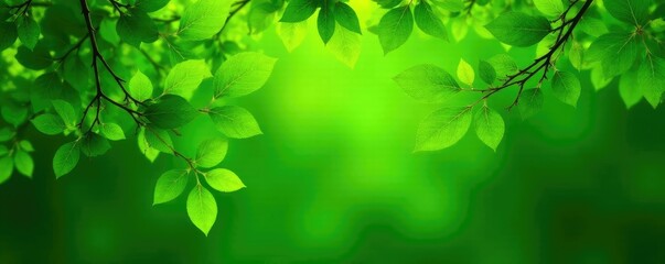 Obraz premium Dense foliage of Streblus asper branches against a bright green background, nature, green, leaves