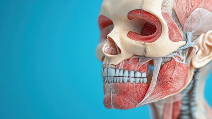Detailed Anatomical Model of Human Skull and Facial Muscles