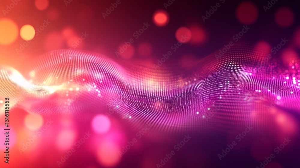Poster a stunning wave of vibrant colors undulates gracefully across a darkened background, creating an enc