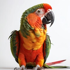 Fototapeta premium Vibrant Green-winged Macaw Parrot