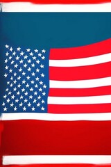 Fototapeta premium american flag art painting, patriot, USA, united states, american, stars, stripes, red, white, blue, patriotic artwork, flag texture, flag illustration, American culture, vintage flag, flag wall art