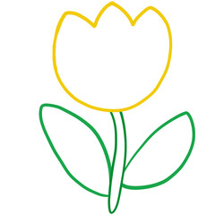 yellow flower vector