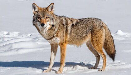 Fototapeta premium Coyote in Snowy Landscape