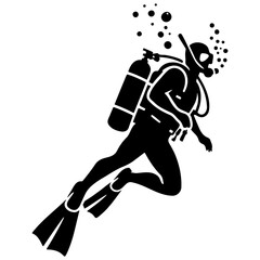 Scuba Diver Illustration.