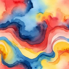 Abstract Watercolor Background with Flowing Colors