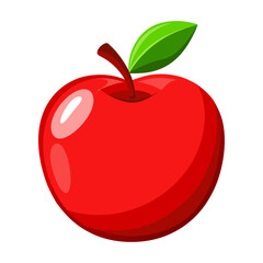 red apple vector illustration PNG isolated on transparent background