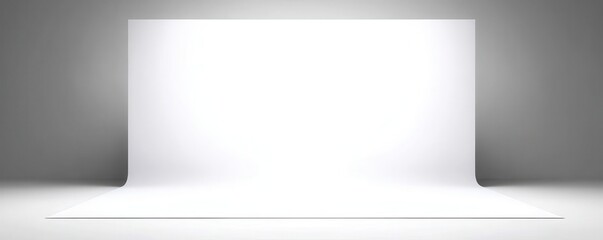 Obraz premium A clean, minimalistic backdrop featuring a seamless white background, ideal for photography or videography.