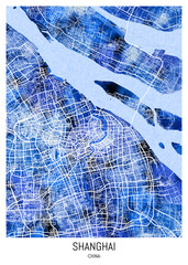 Shanghai China City Map