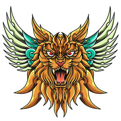  Design Cat head illustration