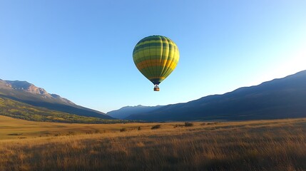 Fototapeta premium Serene sky adventure with balloon wallpapers