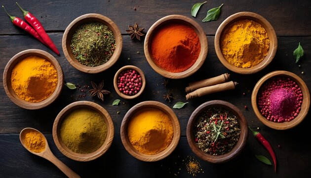 Aromatic Spices and Herbs Collection