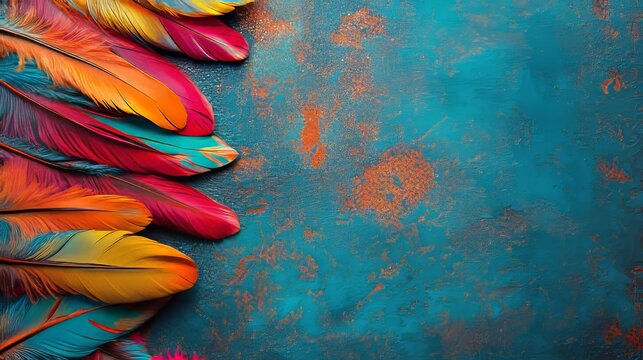 A customizable text space is included in the elegant carnival feathers Mardi Gras design