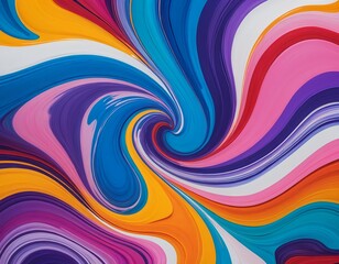 Abstract Colorful Swirl Background