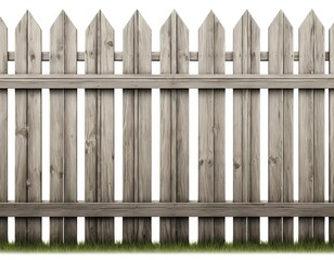 Fototapeta premium Wooden Fence with Grass