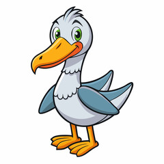 albatross isolated on white background